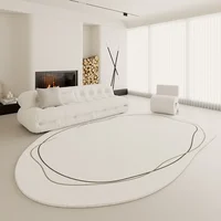 Carpet for Living Room Non-slip Soft Bedroom Floor Mat Black White Modern Abstract Line Rug Large Size Home Decoration Rugs 양탄자 1
