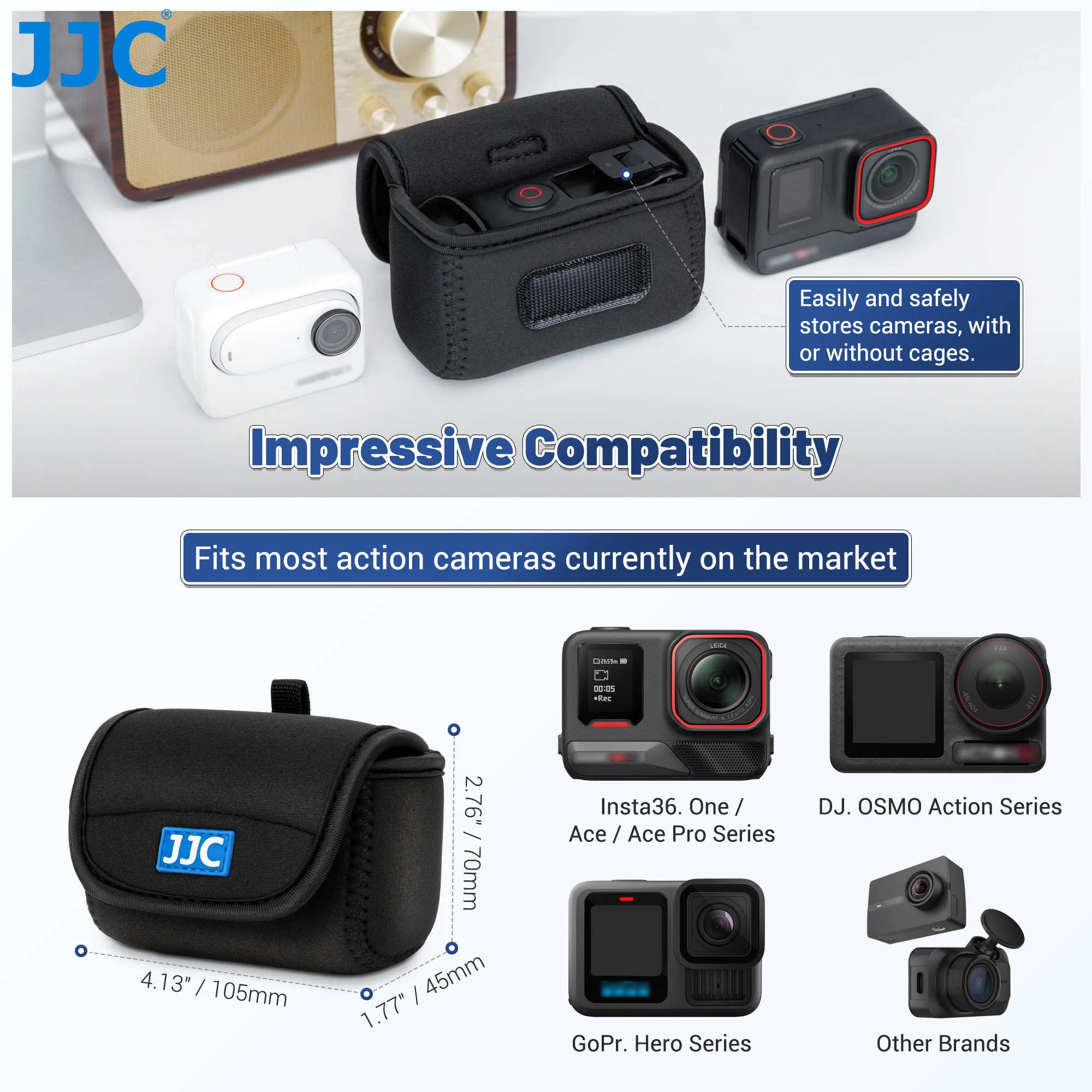 Doppio set di montaggio doppio adattatore per ve da 1/4 '' per GoPro Hero 13 12 11 10 9 8 5 Insta360 SJCAM AKASO DJI OSMO Action Camera Accessori  44