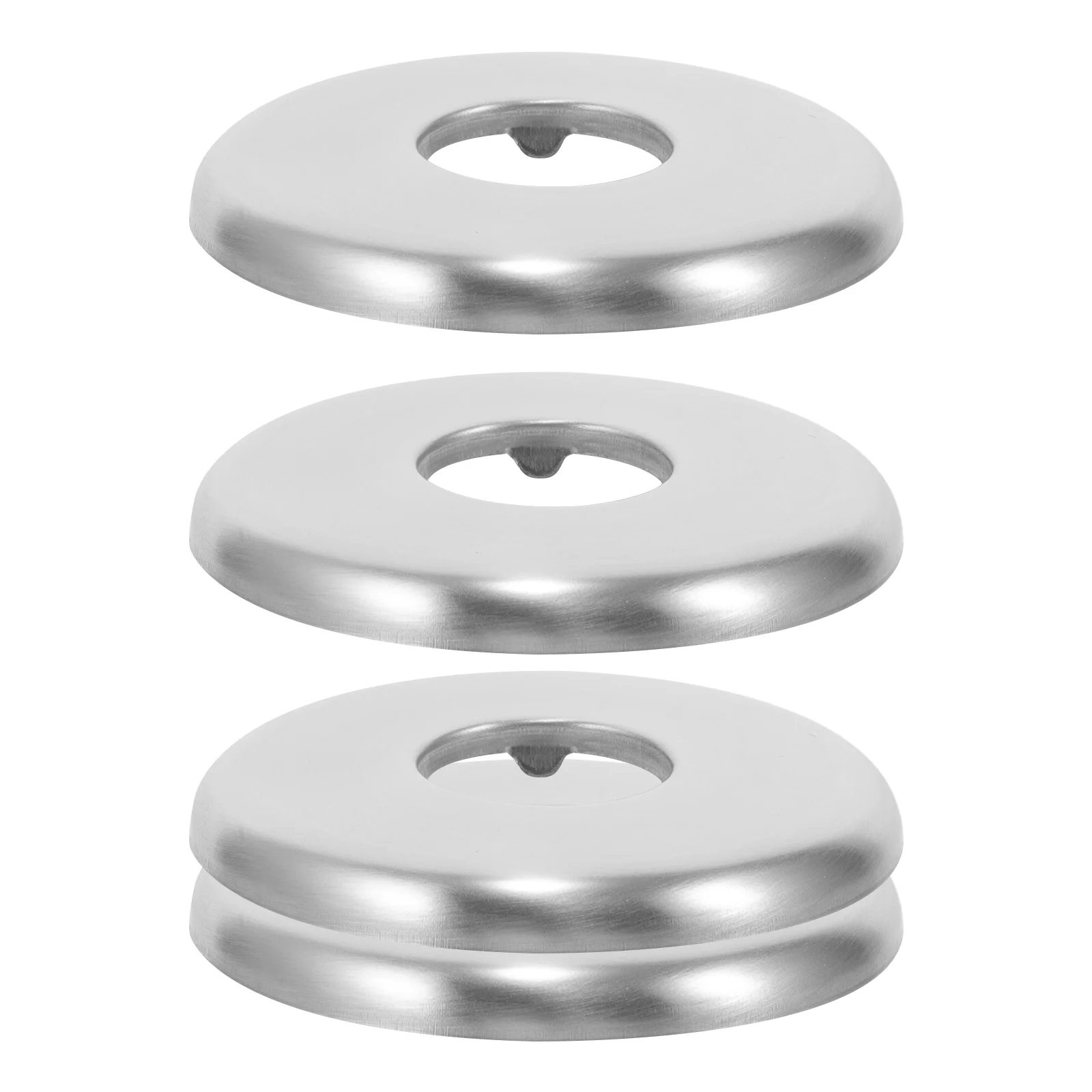 

4 Pcs Decorative Cover Water Pipe Plumbing Plates Accessories for Angle Valve Stainless Steel Escutcheon Wall