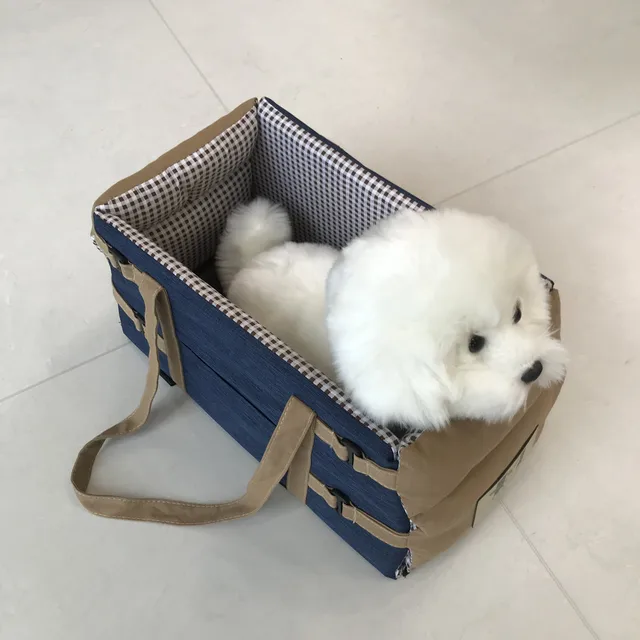 Dog Cat Carrier - Dog Car Booster Seat for Cats Dogs with Dog Travel Car Carrier with Safety Tethers Console Car Seat for Dogs 6