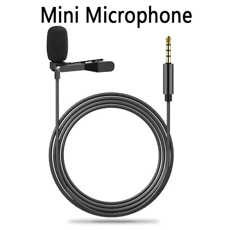 Mini microfono lavalier portatile da 3,5 mm per PC portatile Tipo C Microfono clip-on da bavero per smartphone Micro microfono professionale USB
