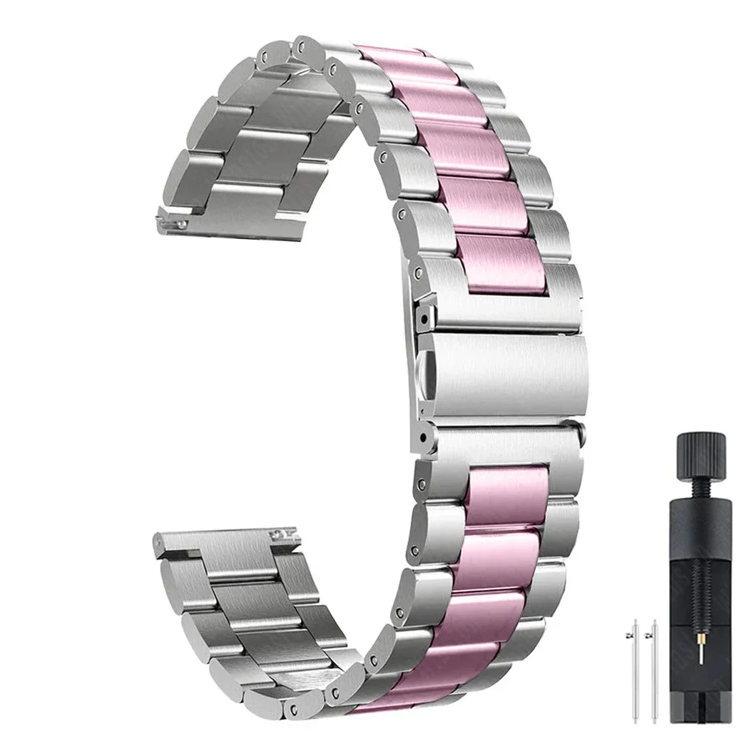 Premium Stainless Steel Watch Band Strap - 18mm, 20mm, 22mm
