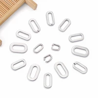 Anneaux ouverts ovales en acier inoxydable, connecteurs vierges pour la fabrication de bijoux, fournitures pour bricolage, collier, Bracelet, boucles d'oreilles, accessoires, matériaux 4