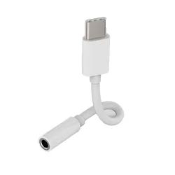 USB Type - C to 3.5mm Earphone Adapter and Audio Cable Converter (WHITE)
