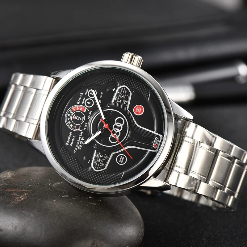 Fashion Luxury Sports 3D Car Steering Wheel Watch for Men F1 Racing Sports Watches Men's Quartz Watch for Auto Car Fans reloj 