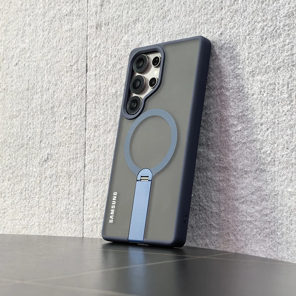 حافظة شحن مغناطيسية بحامل معدني لهاتف سامسونج جالا...