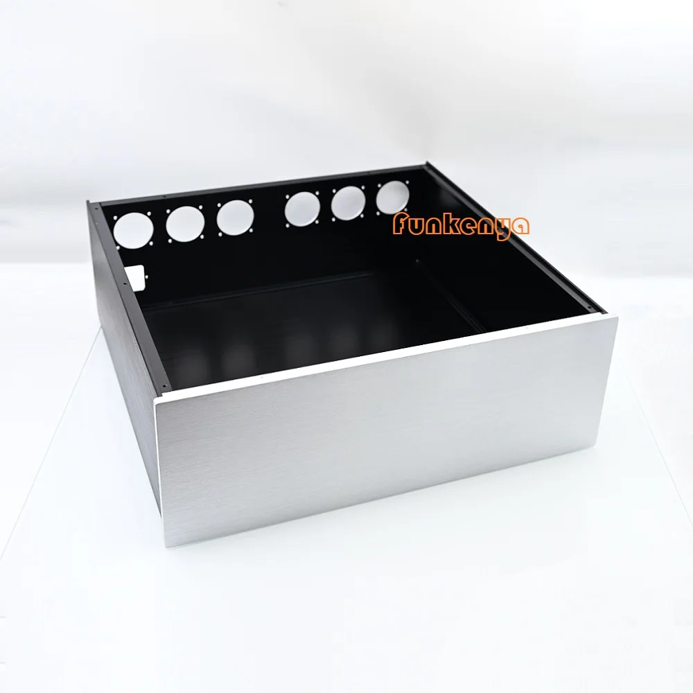 430X150X410mm 양극 처리 된 Aluimnum 전력 증폭기 공급 섀시 EU US 플러그 DIY 구멍 헤드폰 앰프 하우징 4315 DAC 디코더 케이스