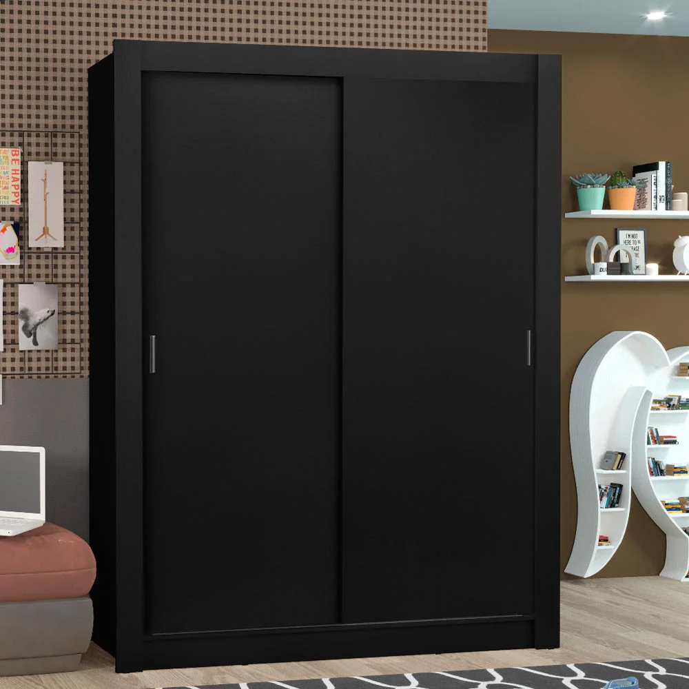 Ropero Closet Madesa Denver 2 Puertas Corredizas Negro