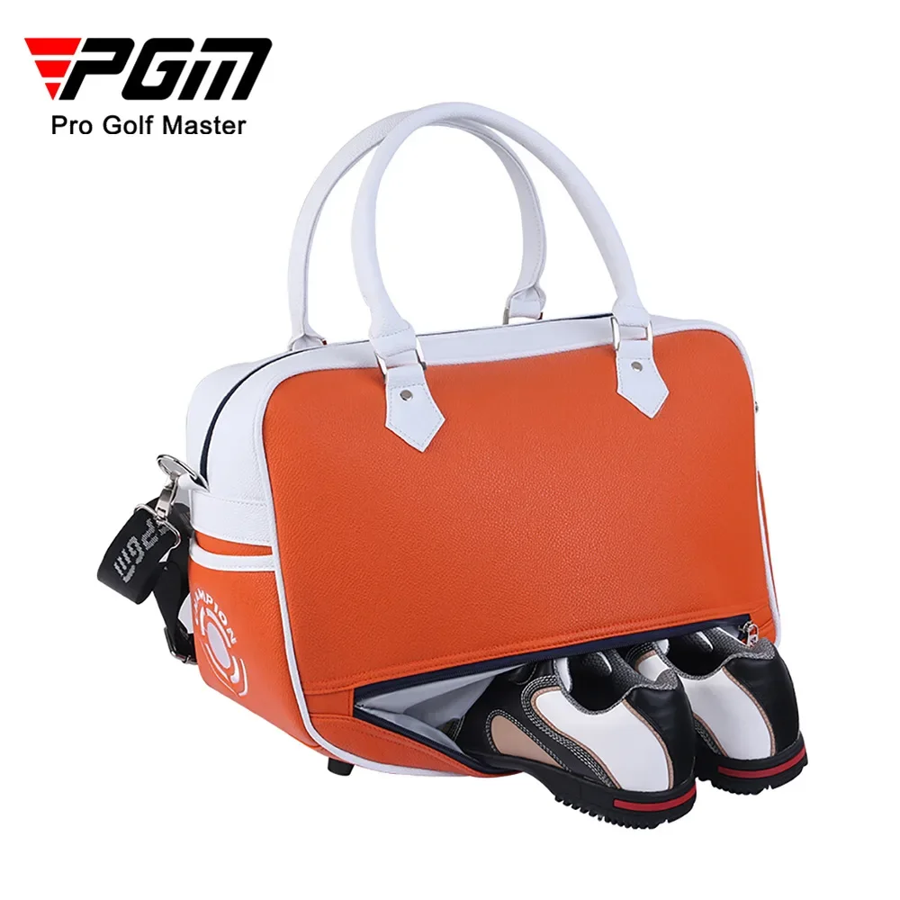 PGM Golf Clothing Bag Large Capacity Ultra Light and Portable Men's and Women's PU Shoes Bag Cross Body Shoulder Bag YWB017