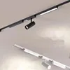 Magnetic Led Track Lights 6mm Ultra Thin 48V Surface Mount Ceiling Light System Black Magnet Rail Lamp Spotlight for Living Room 6