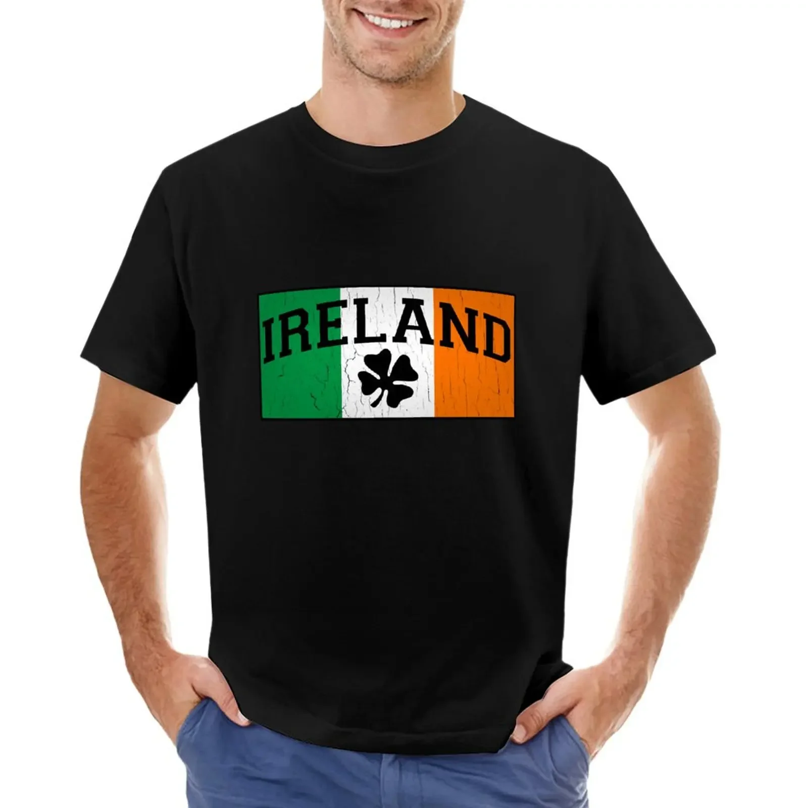 

Vintage IRISH Flag (Distressed Design) T-shirt vintage blanks Men's t-shirts