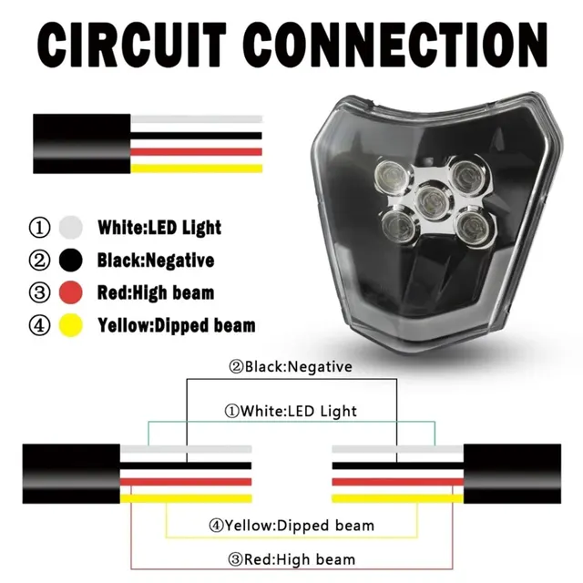 Para KTM faro de motocicleta LED Wick EXC XC SX XC-W 125 250 300 450 530 2018-2023 Dirt Bike Enduro Motocross Accesorios - Imagen 6