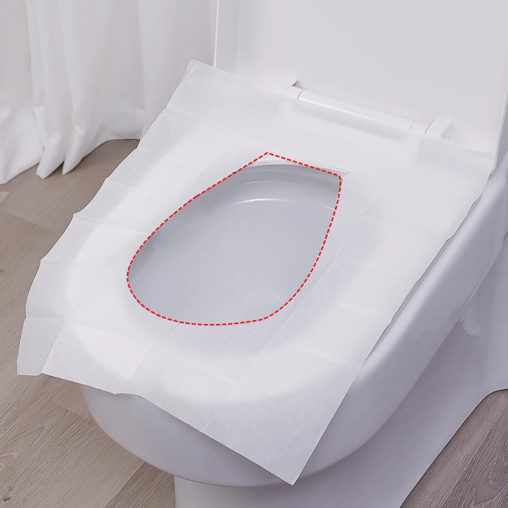 50/30/10Pcs Disposable Toilet Seat Cover Waterproof Safety Travel/Camping Bathroom Accessiories Portable Toilet Seat Mat 2