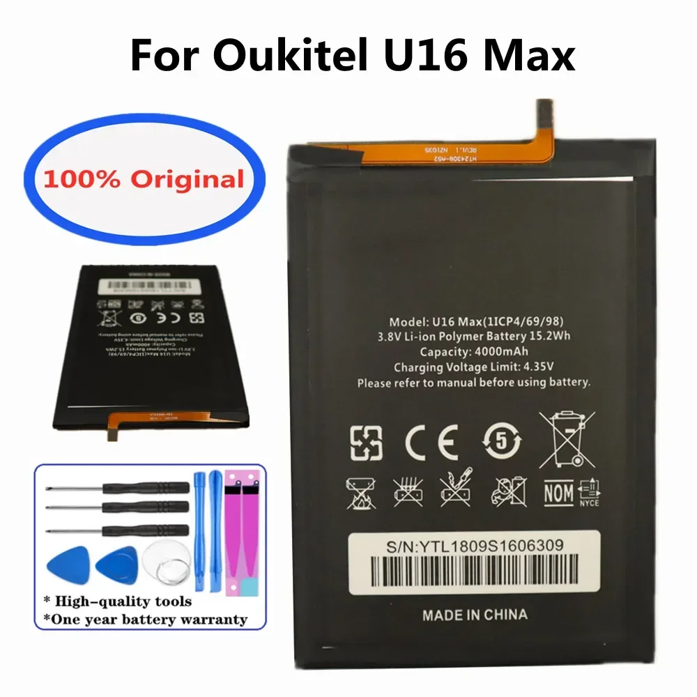 S73 Batterie Téléphone Portable, OUKITEL S73, Yellow