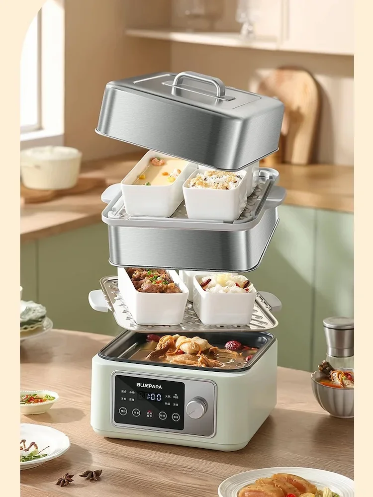 Steam cooker Stainless steel Electric steamer cooker food warmer Automatic steamer pot Electric food Warmers for