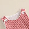 0-18M Newborn Baby Summer Tank Romper Plaid Print Sleeveless Round Neck Jumpsuit for Boys and Girls 5