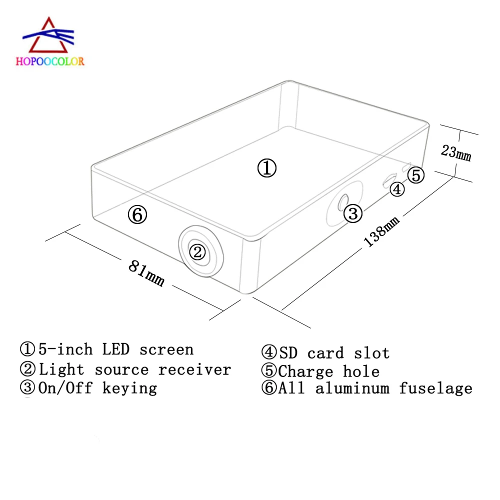 Infrared Light Spectrometer 380-1050nm Optical power mW/cm2 Meter OHSP350IR HOPOOCOLOR