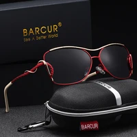 BARCUR-Lunettes de soleil polarisées vintage pour femmes, accessoires de marque à la mode, décontractées, en déclin, en métal, UV400 1