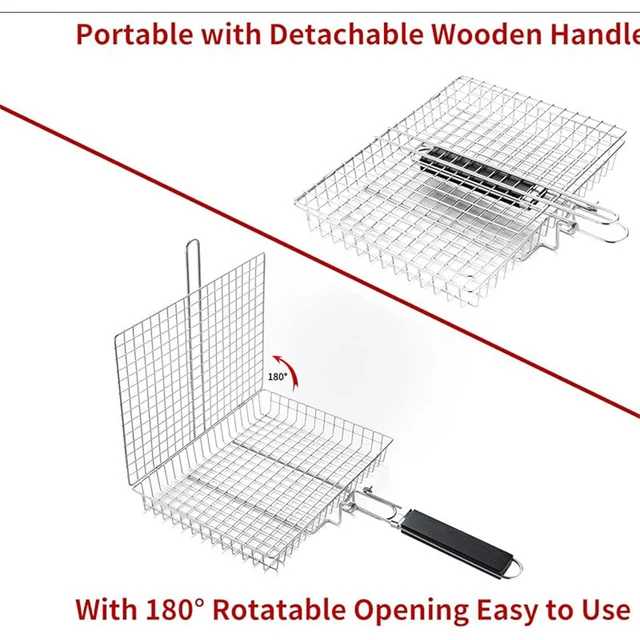 Stainless Steel Folding Grill Basket 4