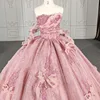 Quinceanera Dresses Ball Gown Flower Vestidos De 15 Años Pink beading Sequined DY9989 Lace Evening Party Dress 2022 Bar Mitzv 5