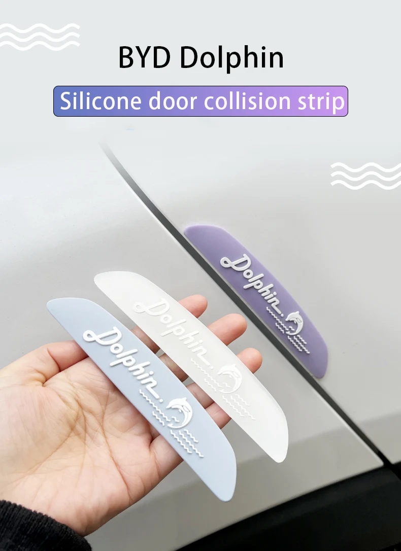 For BYD Dolphin Silicone door anti-collision strip sticker Door protection against scratches Car accessories
