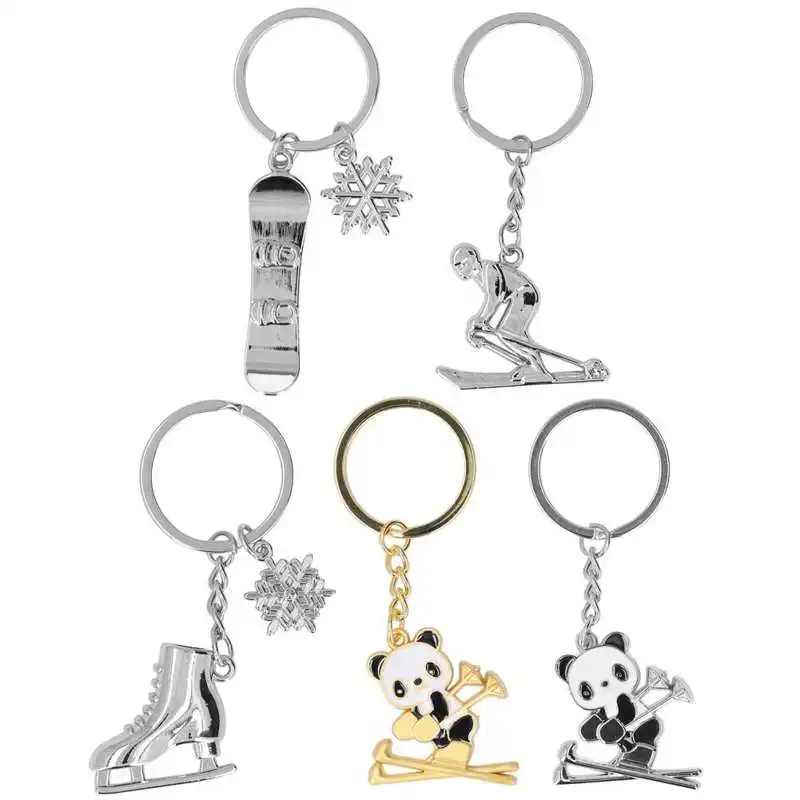 Ski Keychain Decorative Skiing Keychains For Daily Use For Keys