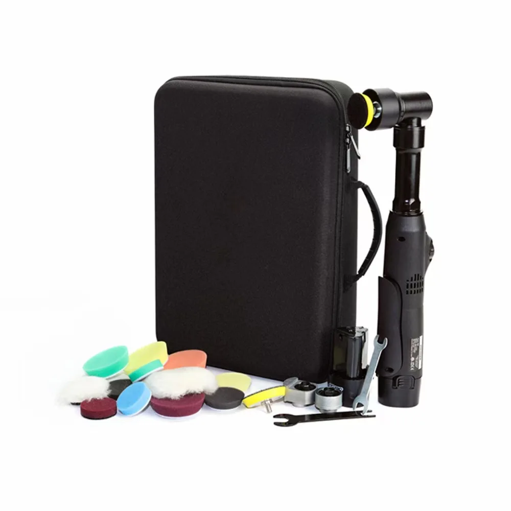 KKMOON Portable Car Polishing Machine Mini Electric Auto Polisher Handheld Rechargeable Car Polishing and Waxing Machine Kit