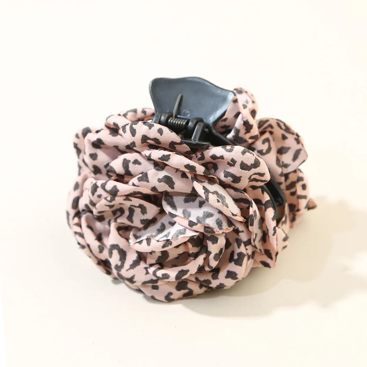 Elegant French Camellia Satin Hair Claw Clip – Romantic Solid Color Hair Accessory
