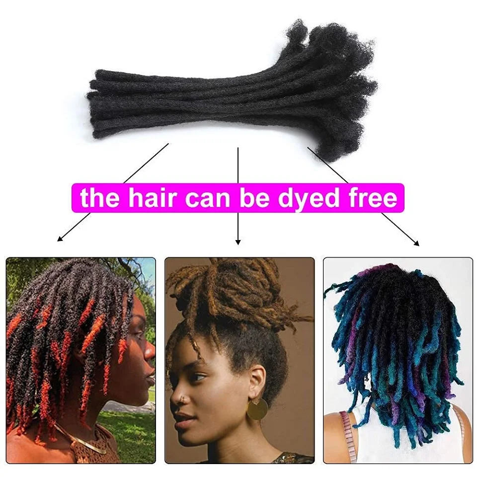 Dreadlocks Brazilian Virgin Human Hair Strand Crochet Braid Hair Loc Extensions 0.6 cm human braiding hair braiding hair extensions human hair extensions