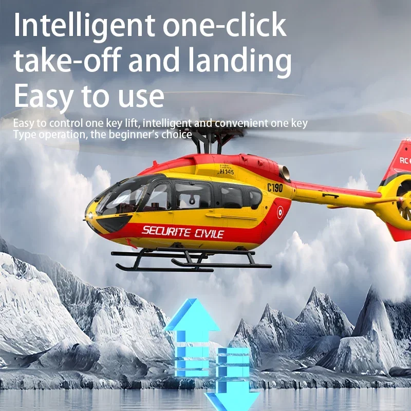 Remote Control Helicopter C190 Brushless Motor Fixed Altitude Optical Flow Rc Electric Helicopter Model Kid Outdoor Boy Toy Gift 4