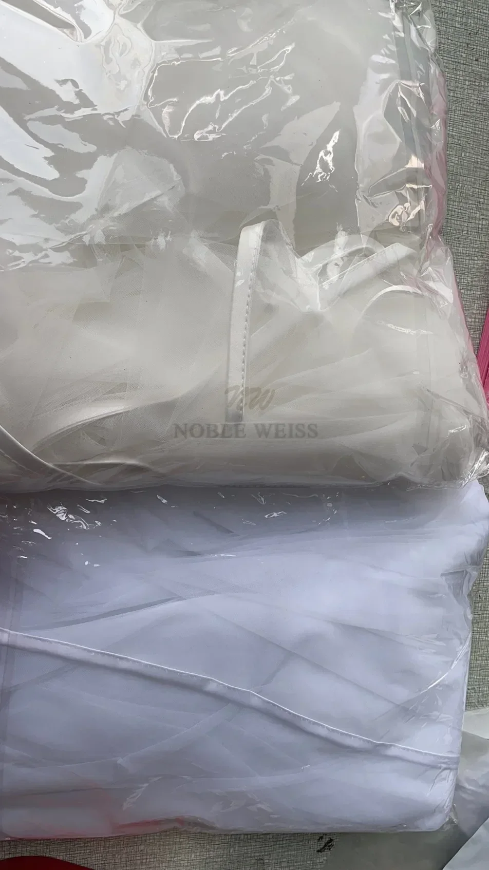 Wedding Veil Short Tulle Ribbon Edge Bridal Veils Two Layer Bride Veils Customized 2T bridal veil