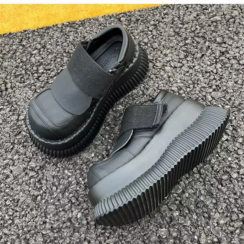 Japanese Doll Shoes Woman Small Thick-soled Shoe High Leather Shoes Big-toed Shoes Mary Jane Single Shoes Style Zapatos De Mujer 6