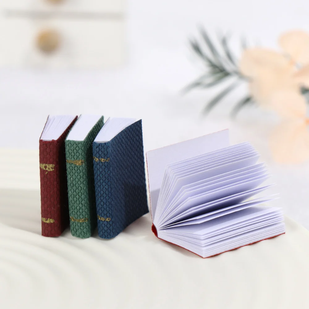 3/4PCS 1/12 Scale Miniature Book Model Dollhouse Scene Supplies Mini Photo Props