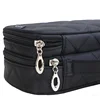Women's Mirror Mini Cosmetic Bag Simple Waterproof Storage Box Black Double Layer Lingge Make Up Brush Beauty Organizer Supplies 3