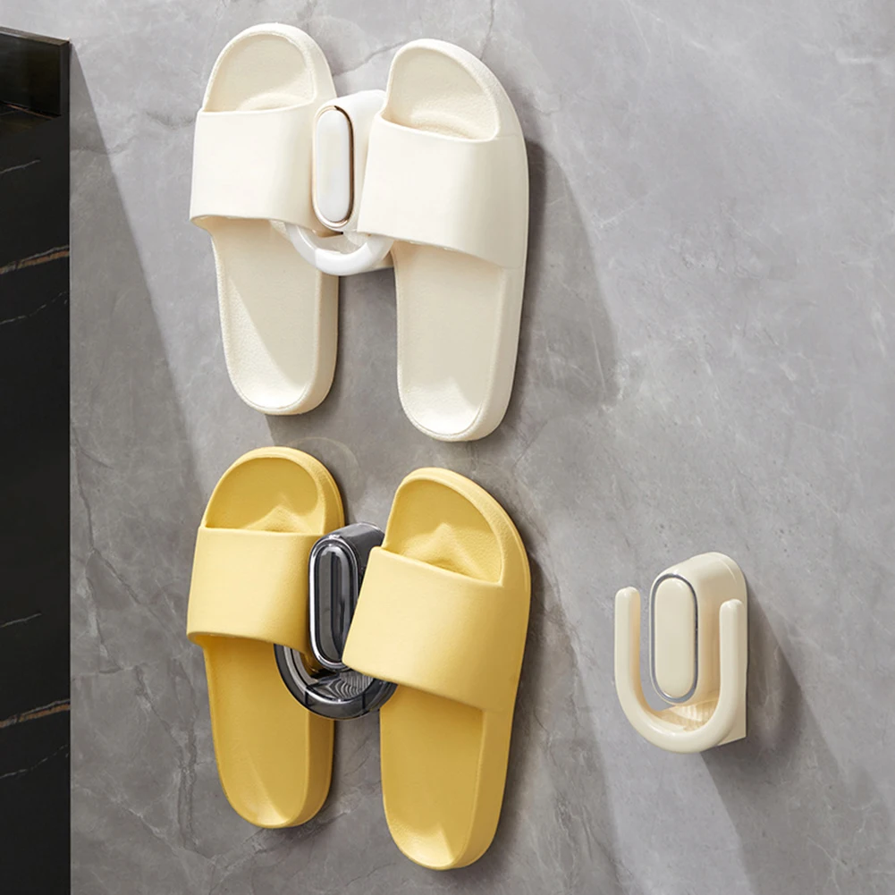 

Simple Slippers Holder No Drilling Waterproof Slippers Shelf For Home