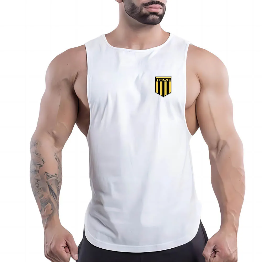 

Four Seasons Fashion Outdoor Sports Sleeveless Basketball Sports Vest 2d Printed Top Men'S Crewneck Comfortable And Breathable