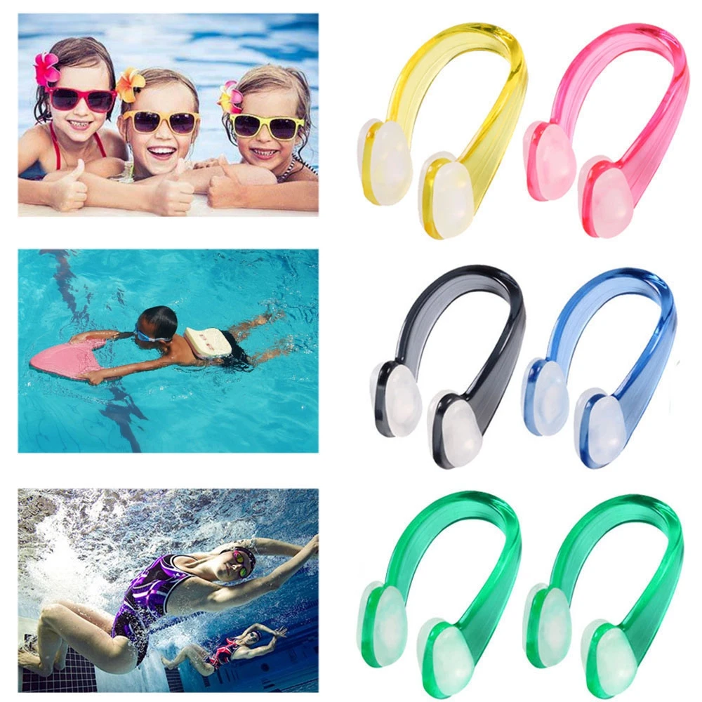 

4pcs Swimming Nose Clip Earplug Earplugs Suit Swim Earplugs Small Size FOR Adult Children Waterproof Soft Silicone Nose Clip