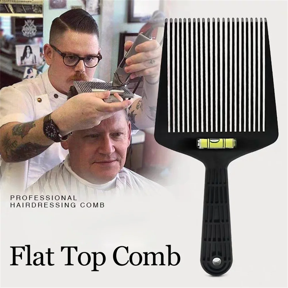 Flat Top Comb With Liquid Balance Short Hair Trimming Cutting Dyeing Styling Tool Barber Hair Cutting Anti-slide Handle Comb flat trimming manual planer european woodworking planer solid ebony woodworking tool alloy steel blade process diy manual planer