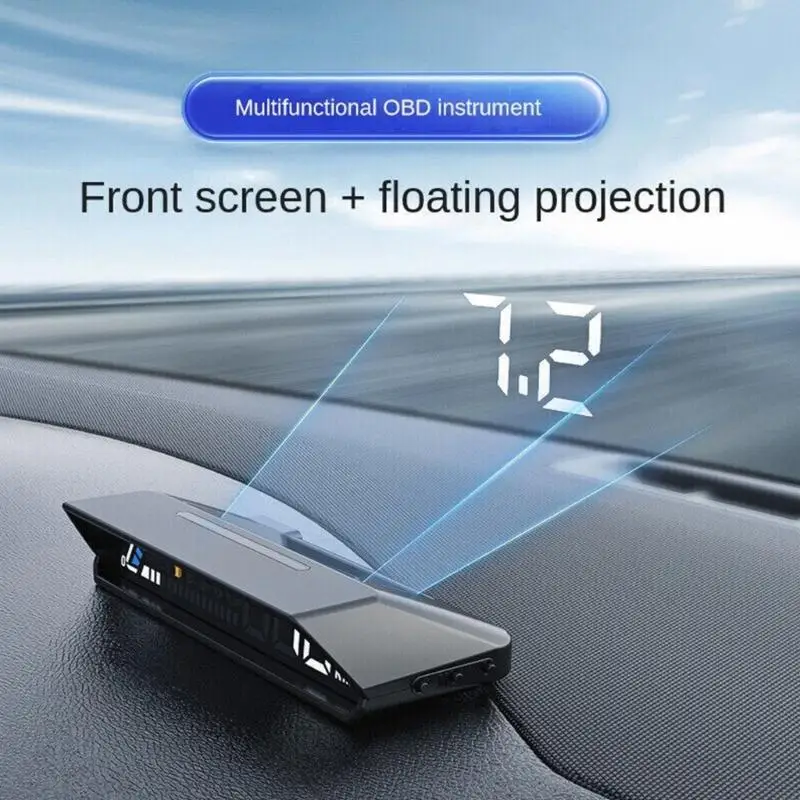 87he S100 헤드 업 디지털 OBD2 구동 온도 속도계 과속 경보 미터