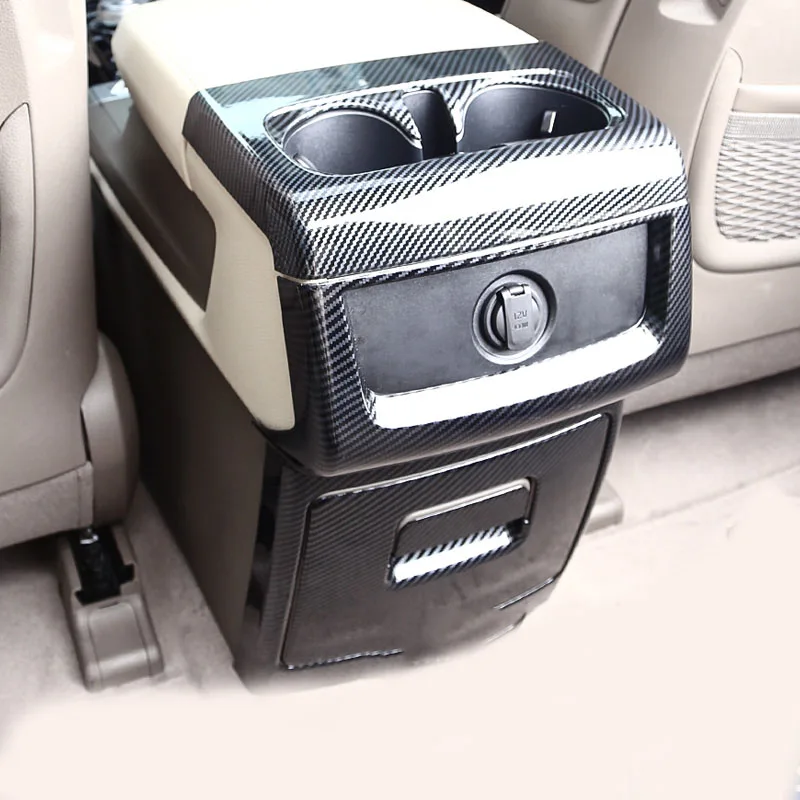 

Interior Rear Row Air Condition Outlet Water Cup Cover Storage Box Frame Trims Car Accessories for Kia Carnival KA4 2021 2022