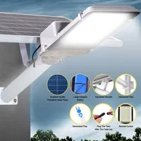 En aluminium 8000 mah haute puissance lumière solaire extérieure lampadaire solaire étanche réverbère pour Garage jardin terrasse applique murale 2