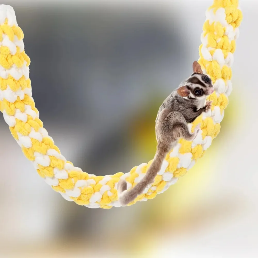 

Мягкий слайдер для сахара, веревка для скалолазания, толстая плетеная подвеска, высота 60 см, с подвесной застежкой, хомяк, поворотная веревка, морской попугай