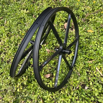 Set di Ruote in Carbonio 29er a 6 Raggi, Larghezza 36mm, Profondità 25mm, per XC MTB, Tubeless con Freno a Disco