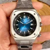AR Sapphire Glass 42mm Square Steel Mechanical Men Watch S NH35 Movt 150m Waterproof Elegance Dive Watches Black/Ice Blue Dial 6