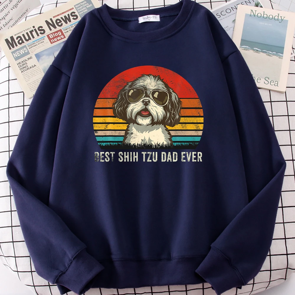 

Cute Dog Best Shih Tzu Dad Ever Male Hoodie Fashion Warm Autumn Clothing Trend Streetwear Tracksuit Male Comfortable Sweatshirts