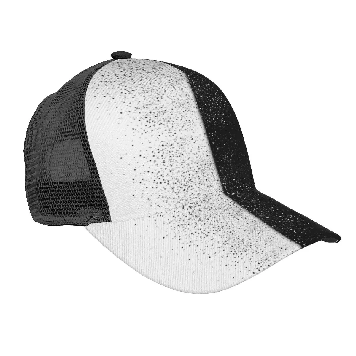 

Mesh Baseball Cap Men Women Black And White Print Dad Hat Unisex Hip Hop Hat Outdoor Hat Gorras