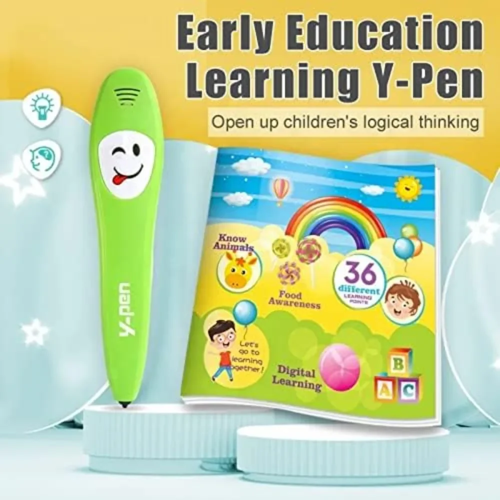 Educational Toy Y-Pen English Learning Smart Point Touch Talking Pen Learning Machine voice sound book for Kids 4