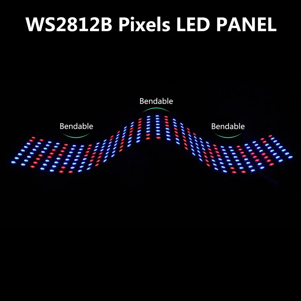 รูปสินค้า แผง LED RGB Matrix ควบคุมด้วย IC WS2812B ความละเอียดสูง