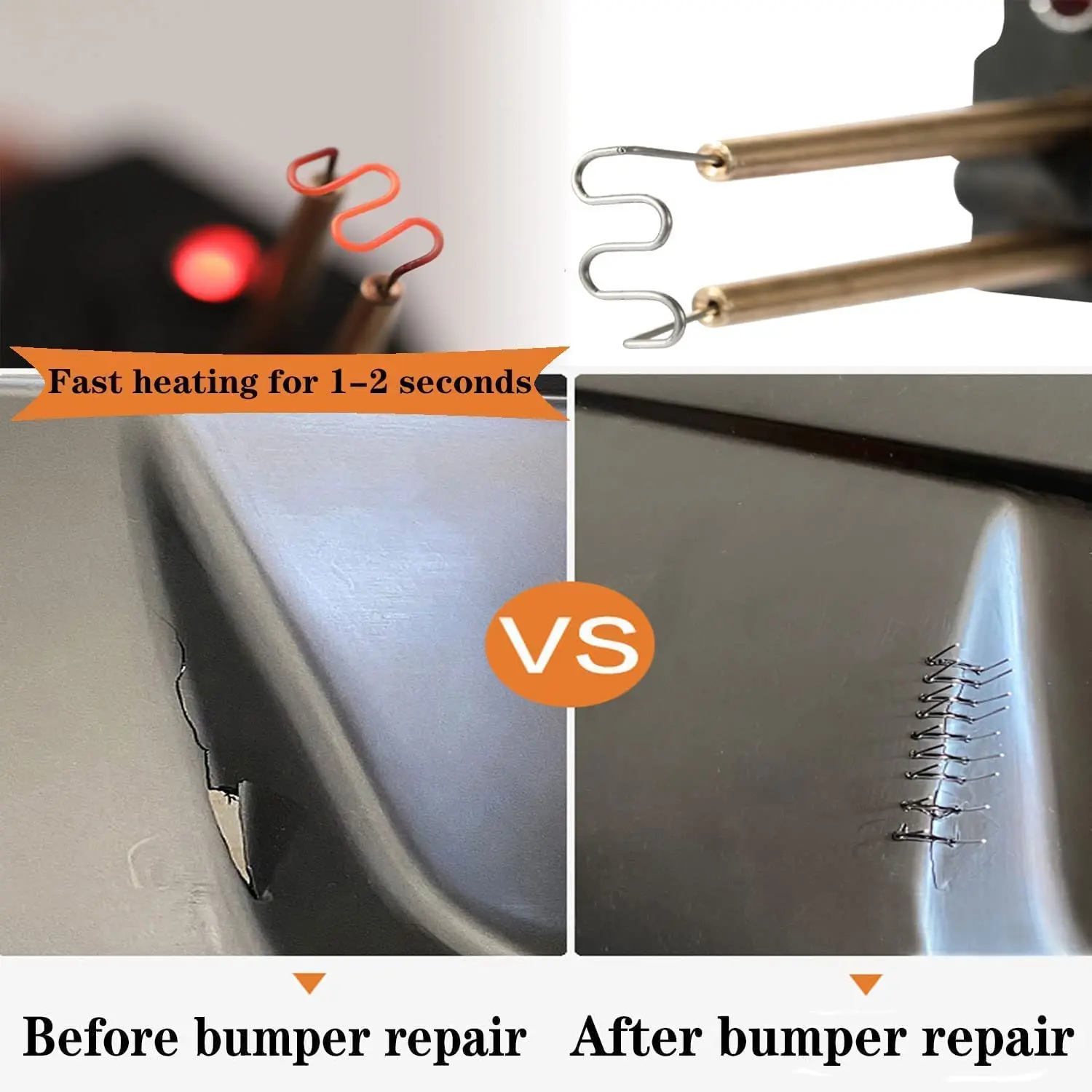 1600Pcs Hot Stapler Plastic Welding Kit 70W/50W Plastic Welding Machine Bumper Soldering Iron Car Bumper Crack Repair Tools 5