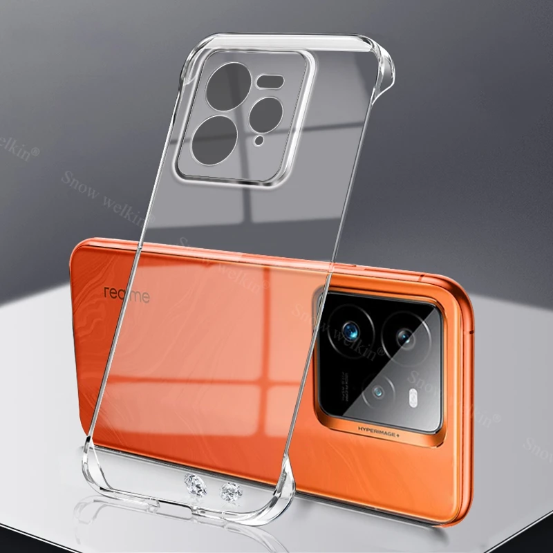 Frameless Slim Transparent Plastic Hard Case Back Cover